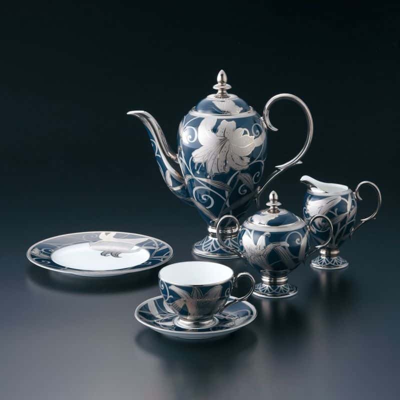 Японы Noritake брэндийн тансаг Hana Ginsai Yuri 23pc цайны иж бүрдэл